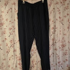 Black and White Striped Pants